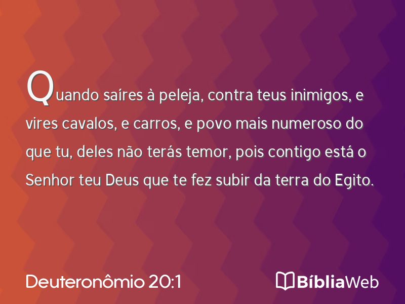 Deuteronômio 20:1 em imagem para compartilhar