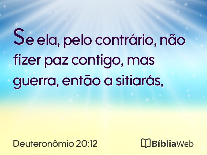 Deuteronômio 20:12 em imagem para compartilhar