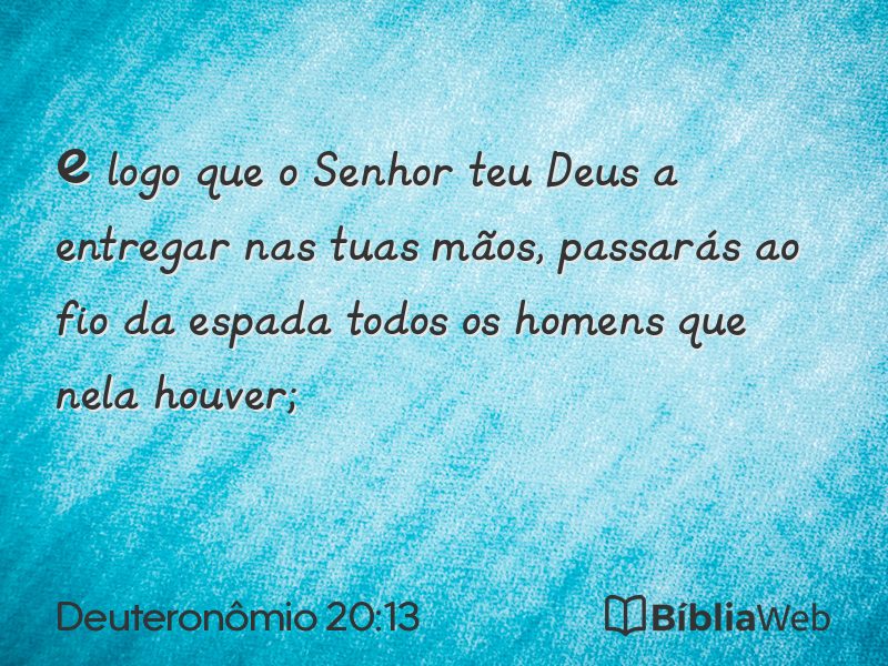 Deuteronômio 20:13 em imagem para compartilhar