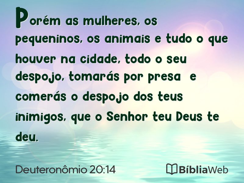 Deuteronômio 20:14 em imagem para compartilhar