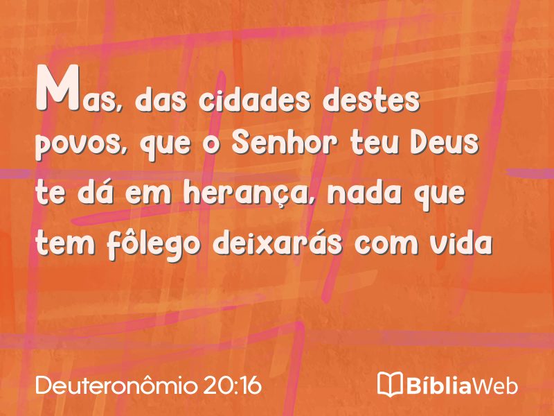 Deuteronômio 20:16 em imagem para compartilhar