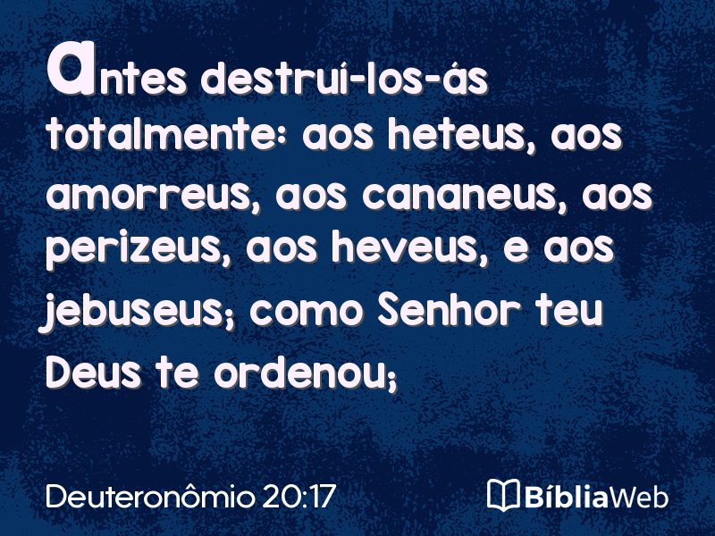 Deuteronômio 20:17 em imagem para compartilhar