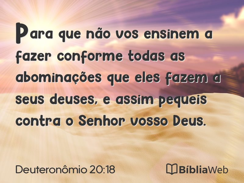 Deuteronômio 20:18 em imagem para compartilhar