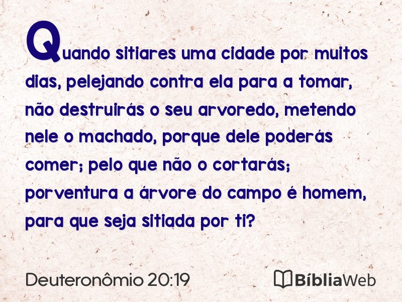 Deuteronômio 20:19 em imagem para compartilhar
