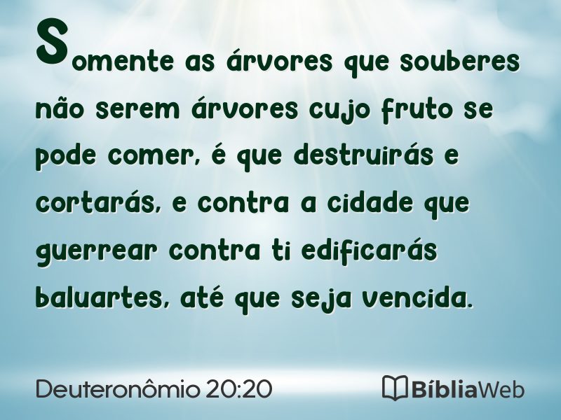 Deuteronômio 20:20 em imagem para compartilhar