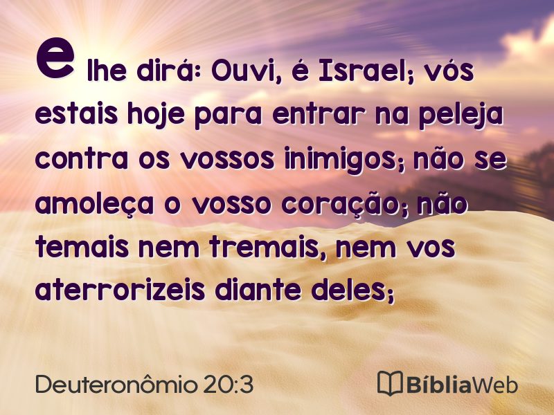 Deuteronômio 20:3 em imagem para compartilhar