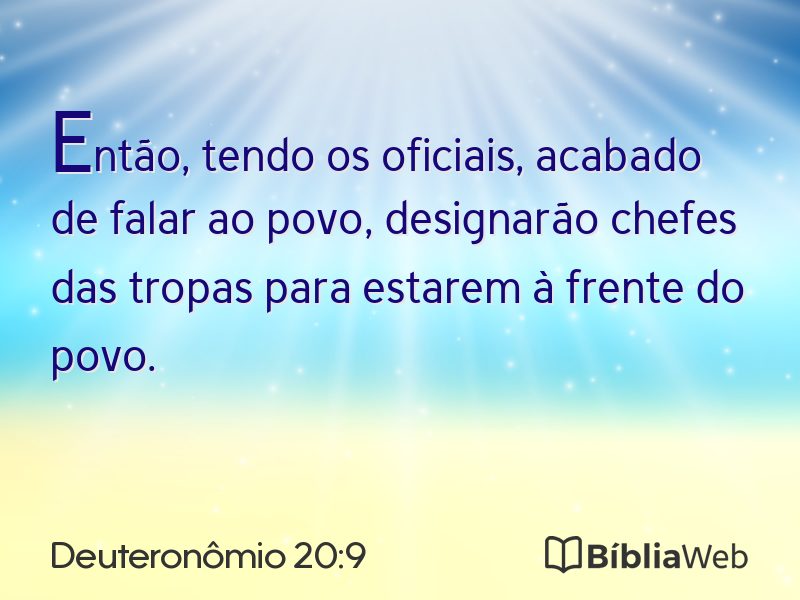 Deuteronômio 20:9 em imagem para compartilhar