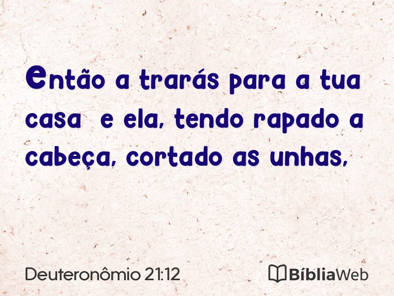 Deuteronômio 21:12 em imagem para compartilhar