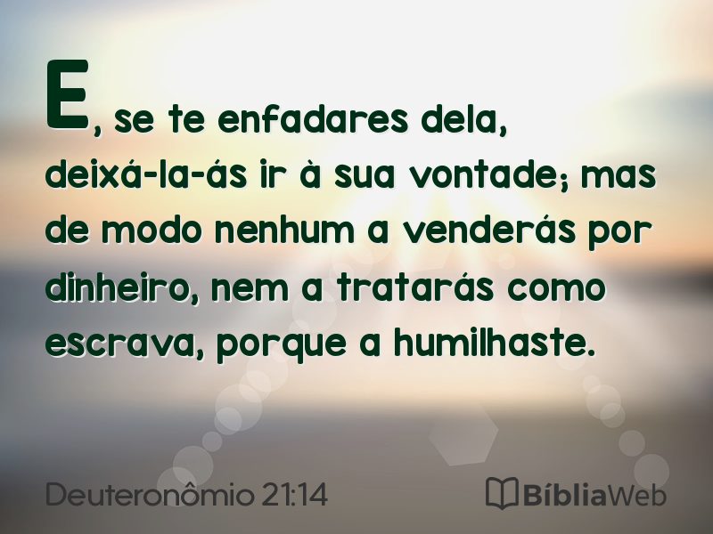Deuteronômio 21:14 em imagem para compartilhar