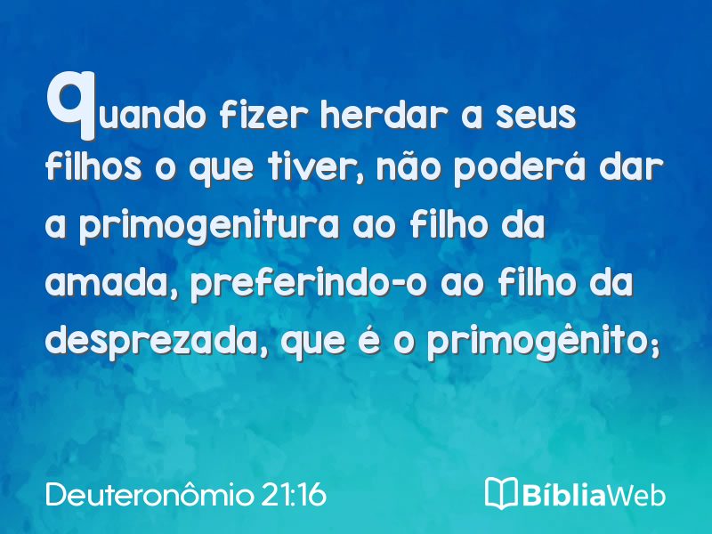 Deuteronômio 21:16 em imagem para compartilhar