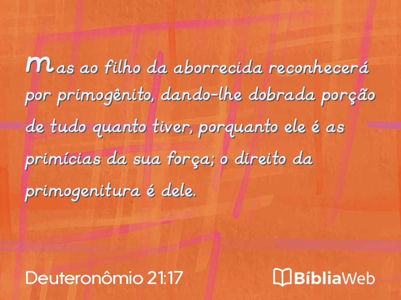 Deuteronômio 21:17 em imagem para compartilhar