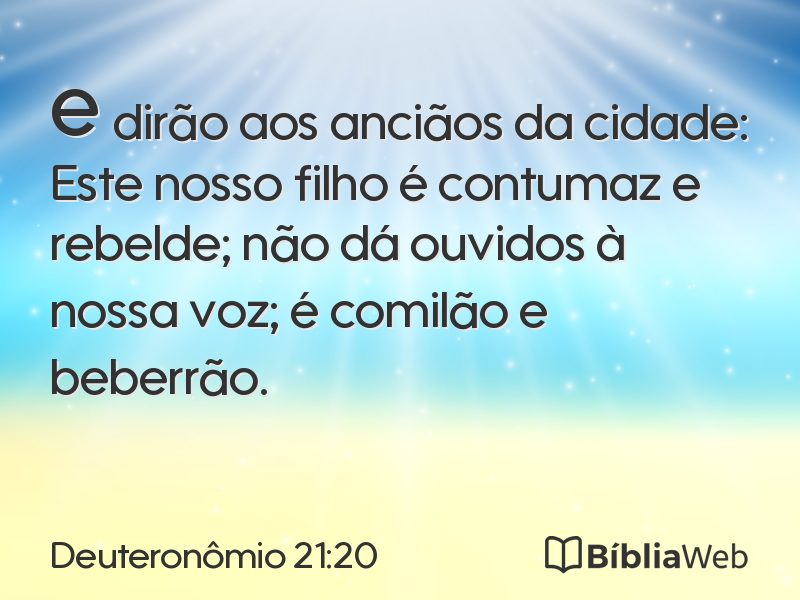 Deuteronômio 21:20 em imagem para compartilhar