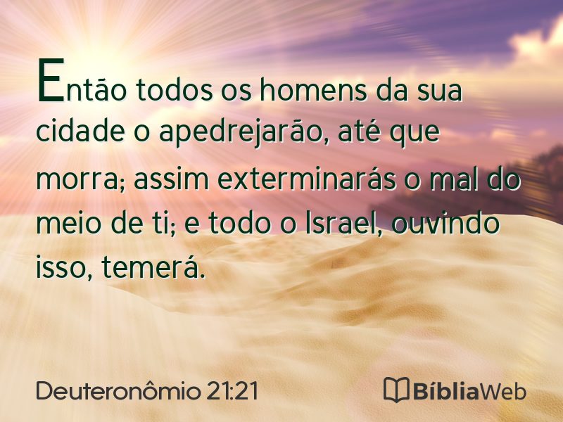 Deuteronômio 21:21 em imagem para compartilhar