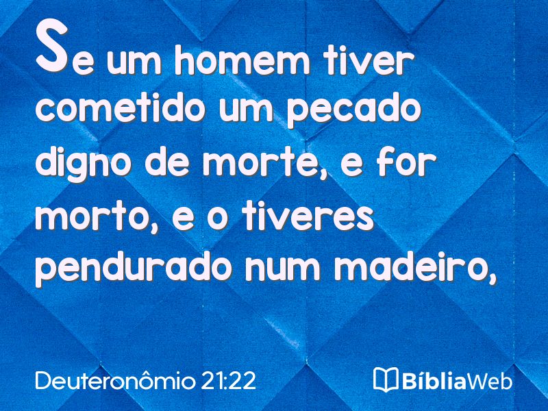 Deuteronômio 21:22 em imagem para compartilhar