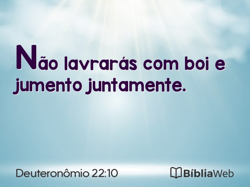 Deuteronômio 22:10 em imagem para compartilhar