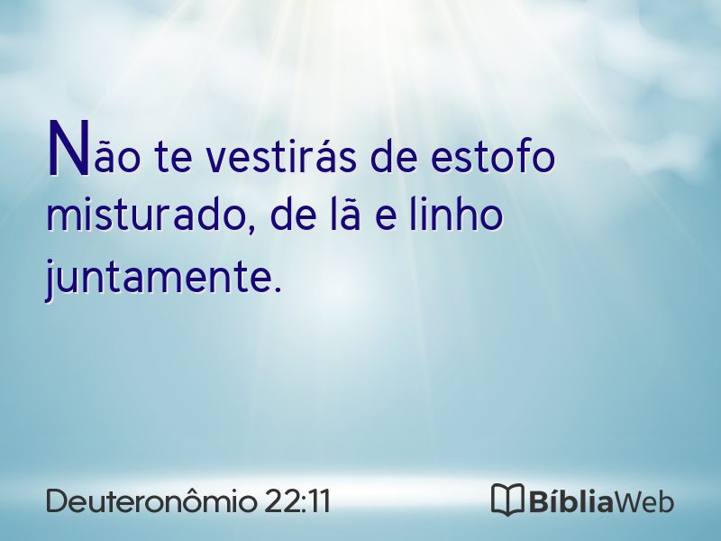 Deuteronômio 22:11 em imagem para compartilhar
