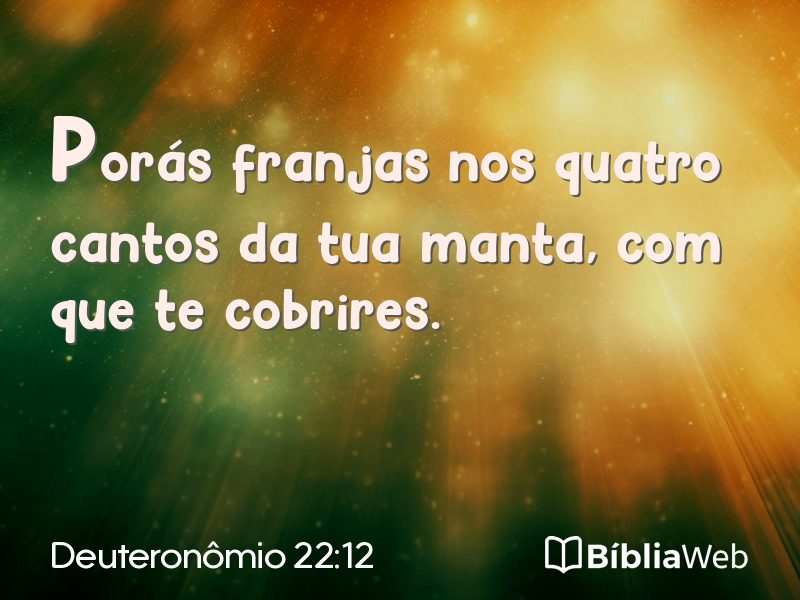 Deuteronômio 22:12 em imagem para compartilhar