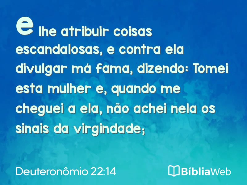 Deuteronômio 22:14 em imagem para compartilhar
