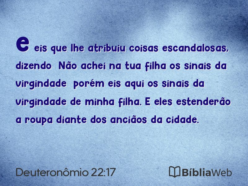 Deuteronômio 22:17 em imagem para compartilhar