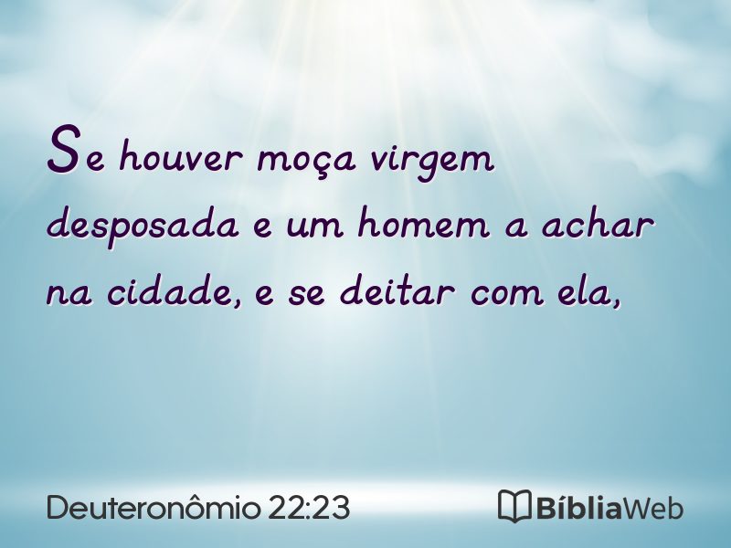 Deuteronômio 22:23 em imagem para compartilhar