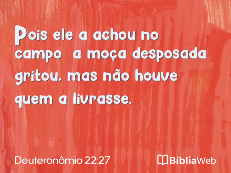 Deuteronômio 22:27 em imagem para compartilhar