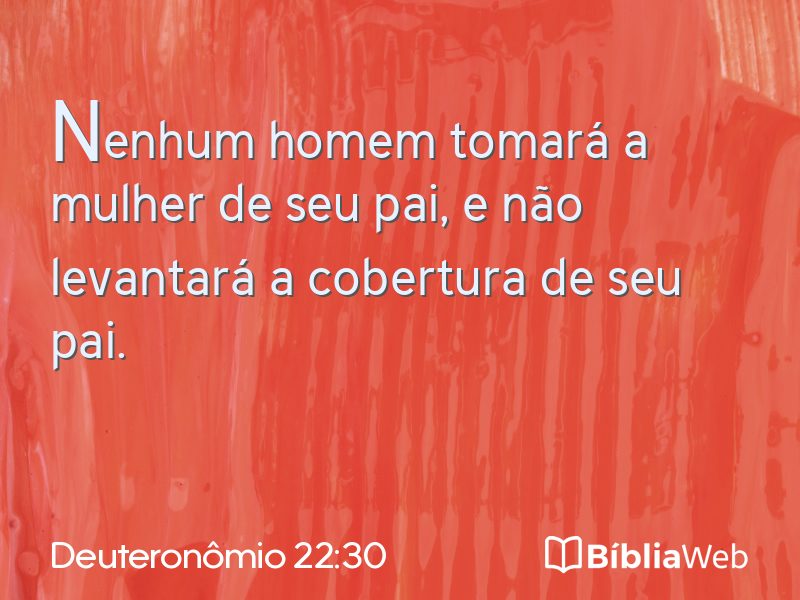 Deuteronômio 22:30 em imagem para compartilhar