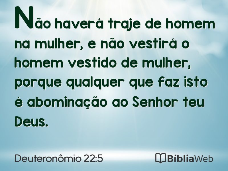 Deuteronômio 22:5 em imagem para compartilhar