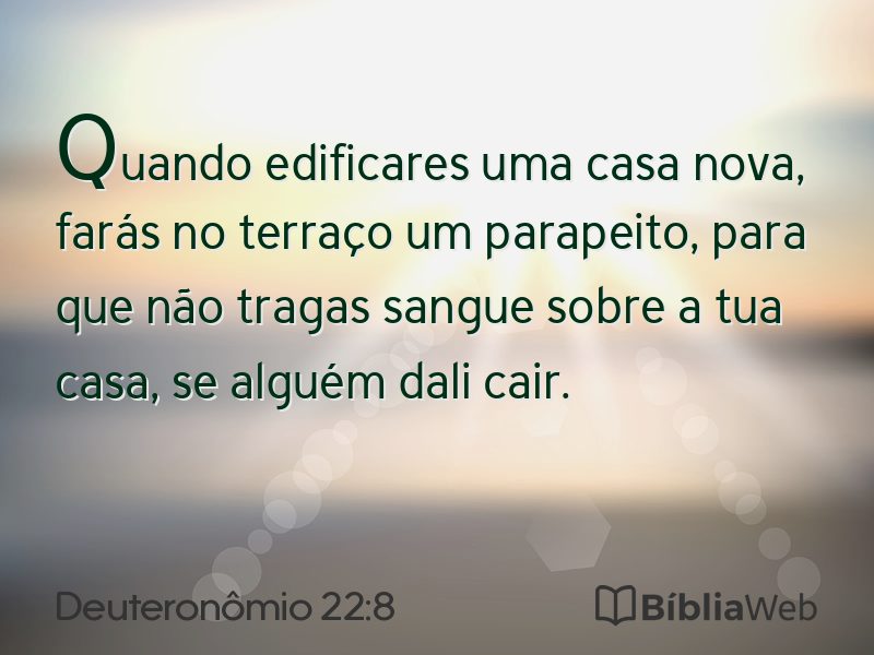 Deuteronômio 22:8 em imagem para compartilhar