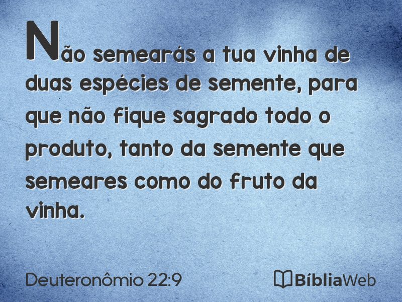 Deuteronômio 22:9 em imagem para compartilhar