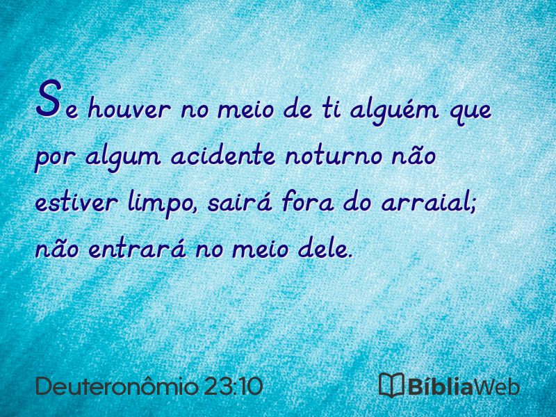 Deuteronômio 23:10 em imagem para compartilhar