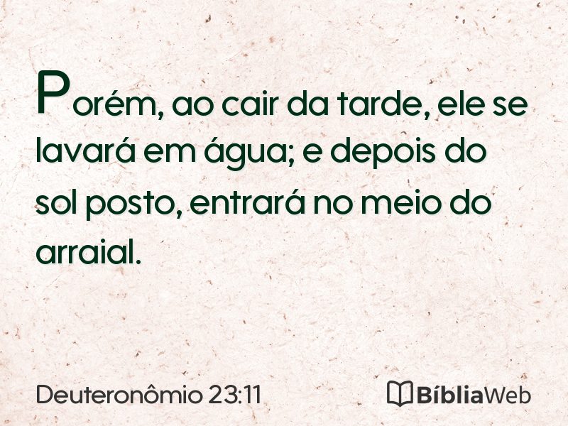 Deuteronômio 23:11 em imagem para compartilhar