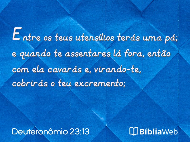 Deuteronômio 23:13 em imagem para compartilhar