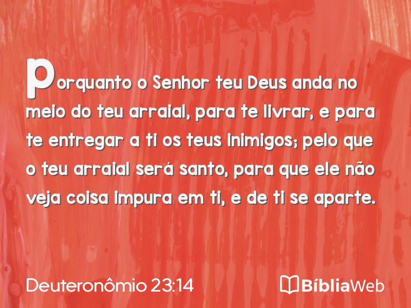 Deuteronômio 23:14 em imagem para compartilhar
