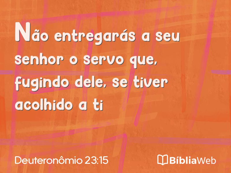 Deuteronômio 23:15 em imagem para compartilhar