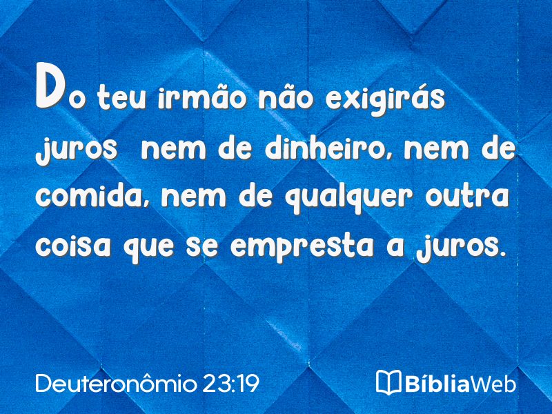 Deuteronômio 23:19 em imagem para compartilhar