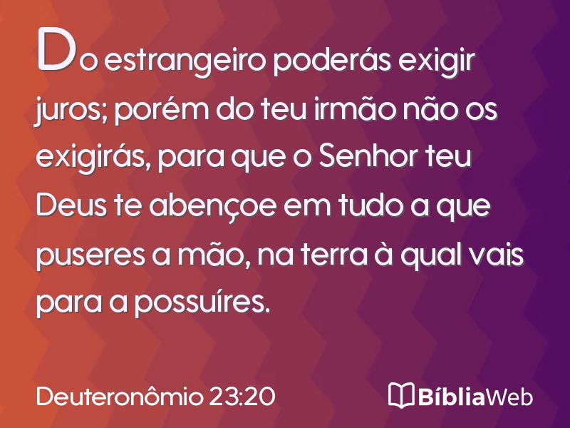 Deuteronômio 23:20 em imagem para compartilhar