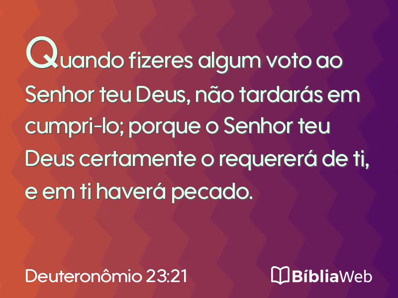 Deuteronômio 23:21 em imagem para compartilhar