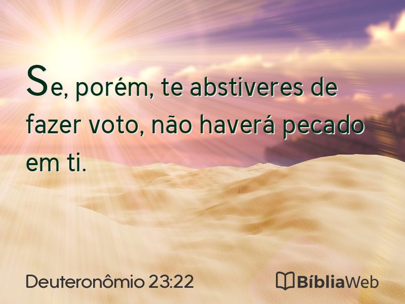 Deuteronômio 23:22 em imagem para compartilhar