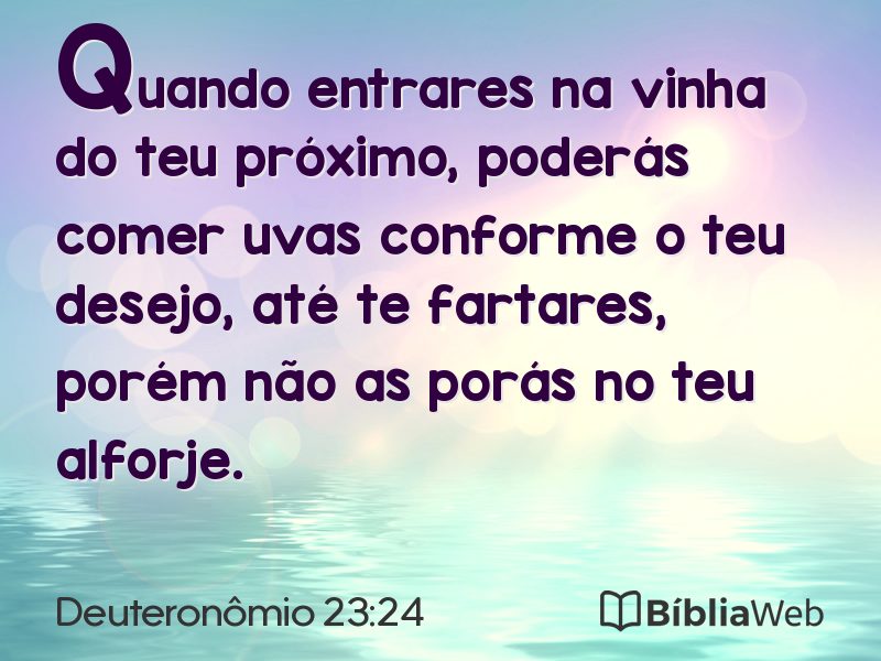 Deuteronômio 23:24 em imagem para compartilhar