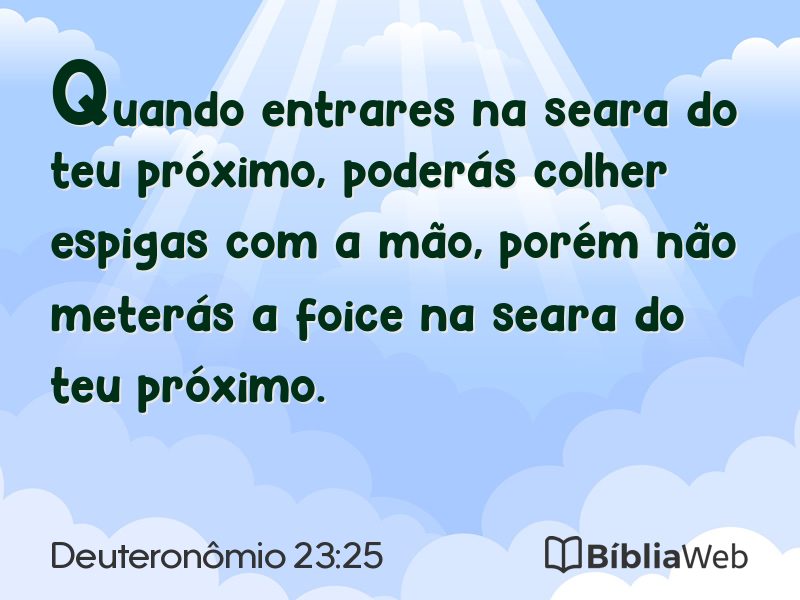 Deuteronômio 23:25 em imagem para compartilhar
