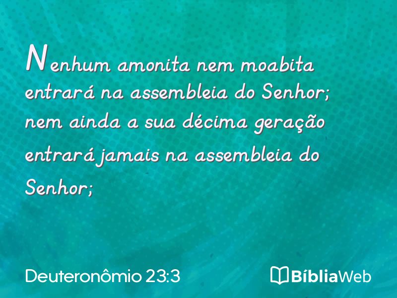 Deuteronômio 23:3 em imagem para compartilhar