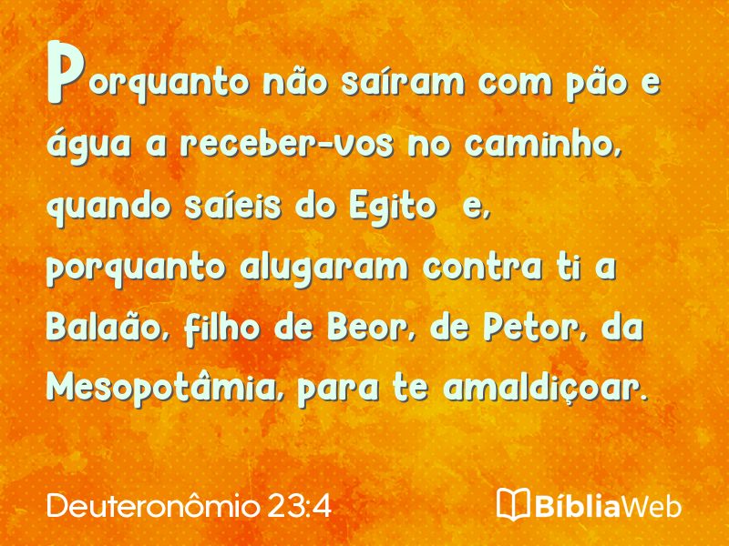 Deuteronômio 23:4 em imagem para compartilhar