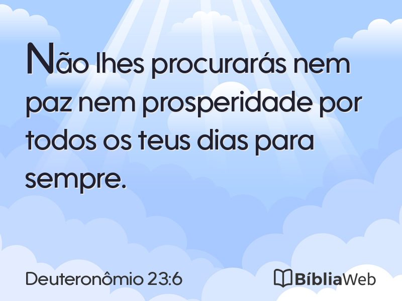 Deuteronômio 23:6 em imagem para compartilhar