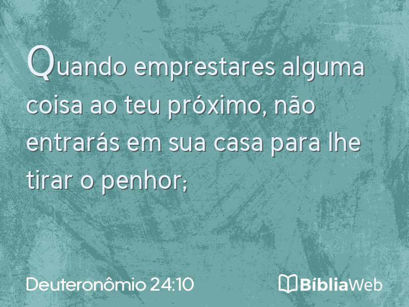 Deuteronômio 24:10 em imagem para compartilhar