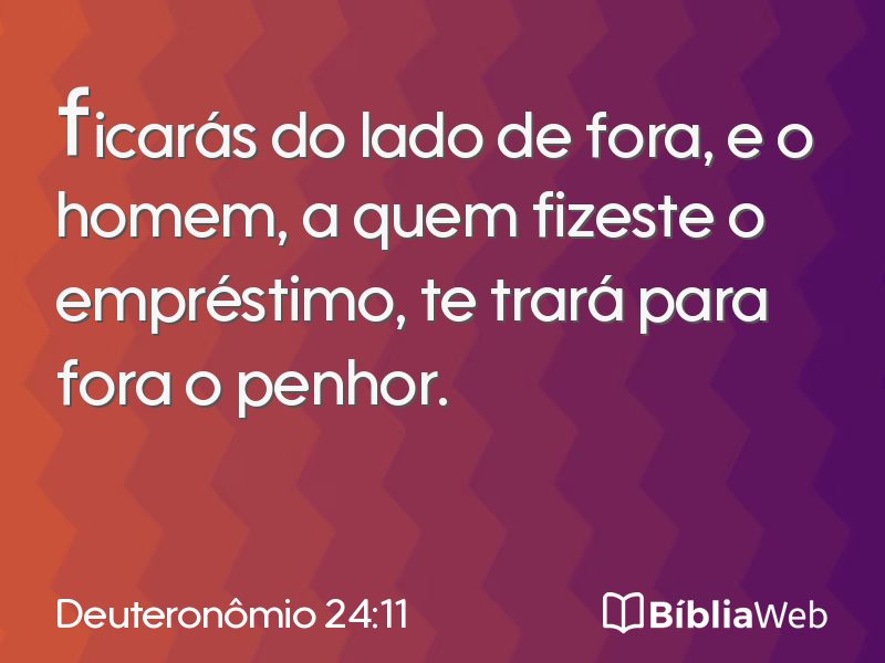 Deuteronômio 24:11 em imagem para compartilhar