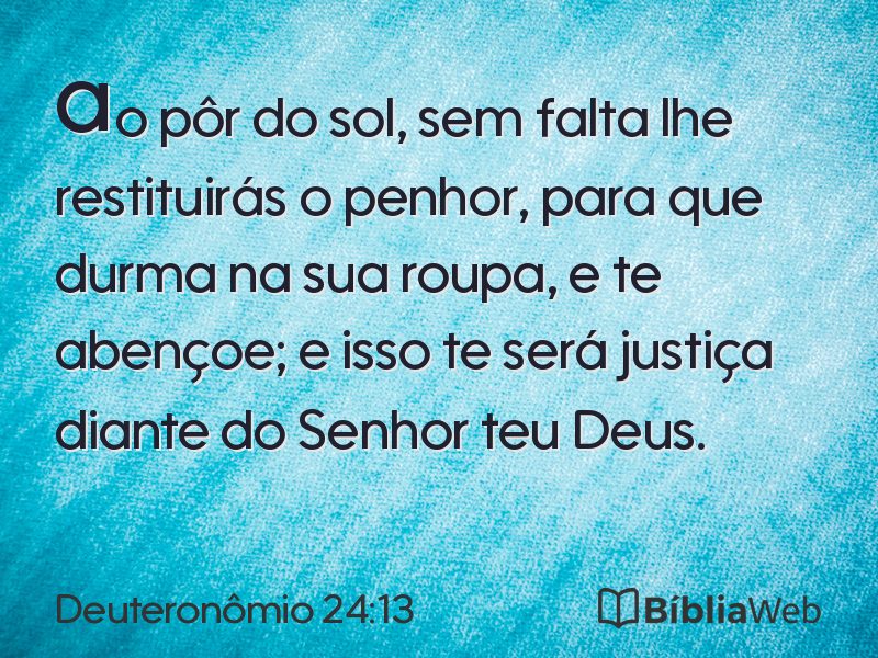 Deuteronômio 24:13 em imagem para compartilhar