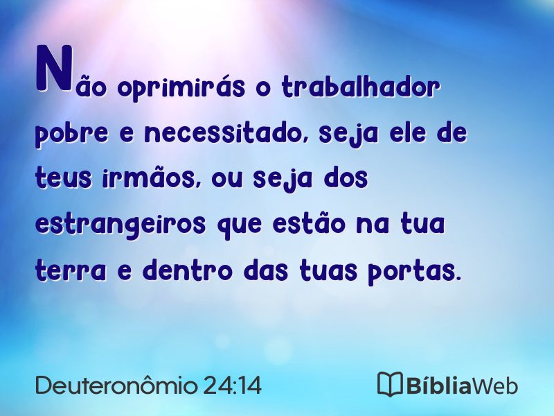 Deuteronômio 24:14 em imagem para compartilhar