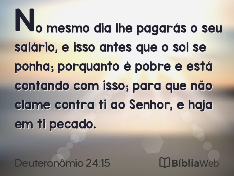 Deuteronômio 24:15 em imagem para compartilhar
