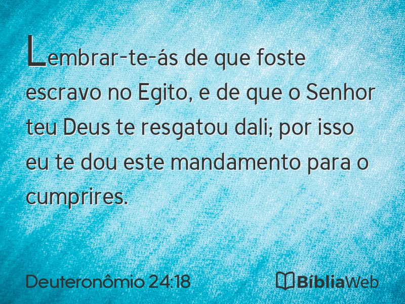 Deuteronômio 24:18 em imagem para compartilhar