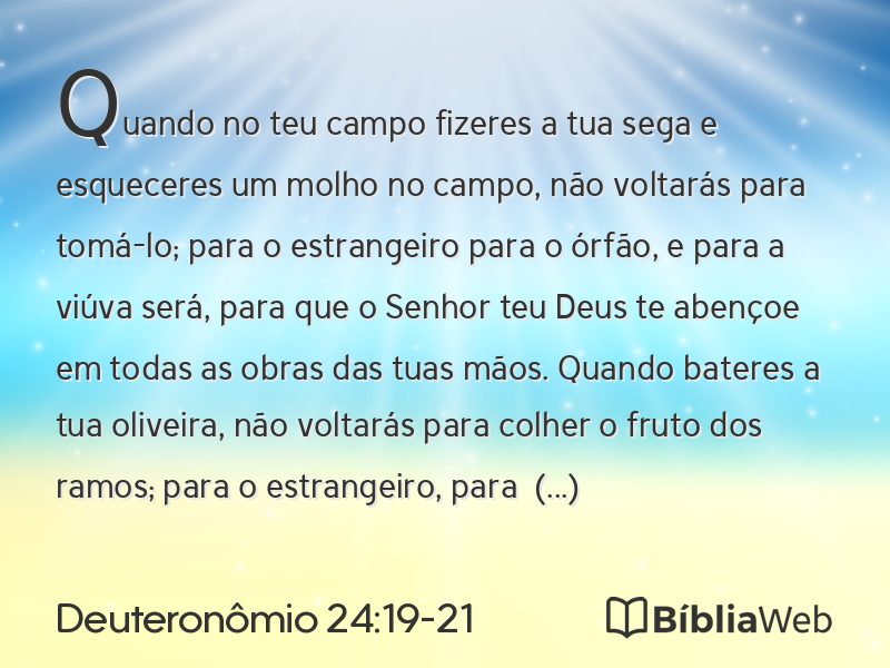 Deuteronômio 24:19-21 em imagem para compartilhar